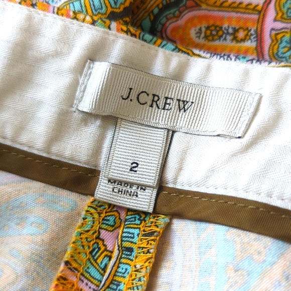 J Crew Paisley Patterned Women's Shorts - Picture 6 of 6